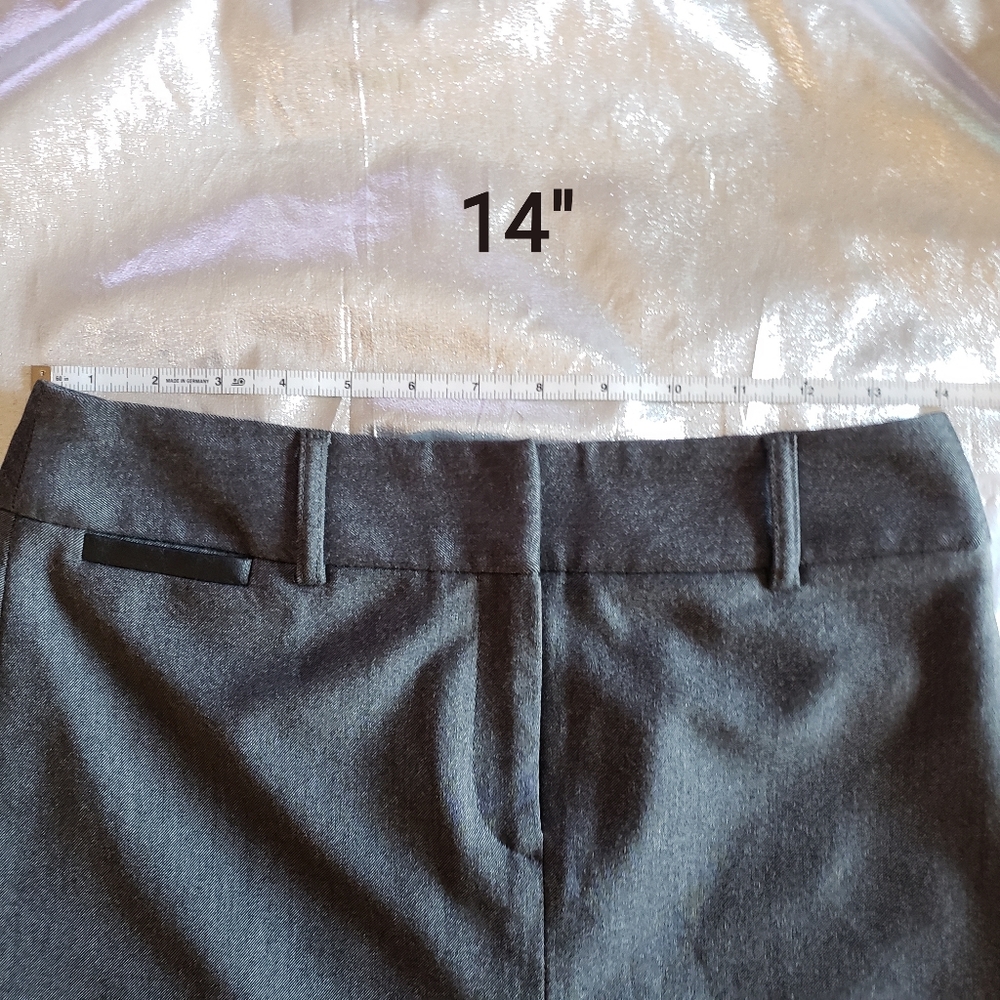 NICE! WOOL VINTAGE STRETCH MINI SKIRT GUNMETAL GRAY SIZE 1/2 (XS-SMALL) - Picture 6 of 9